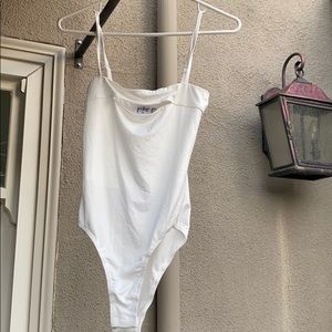 White princess Polly bodysuit with cutout